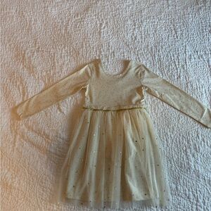 Hanna Andersson Ivory Super Soft Shimmer Tulle Skater Dress